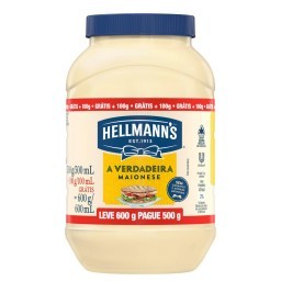 Maionese Hellmann's Pote Leve 600g Pague 500g