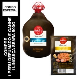 Kit Perú Defumado SEARA Gourmet 3Kg + Linguiça cuiabana Seara Gourmet 500g
