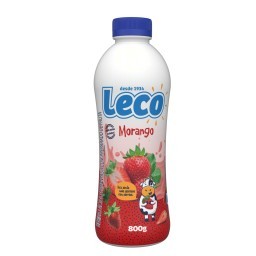 Bebida Láctea Fermentada Morango Leco Garrafa 800g