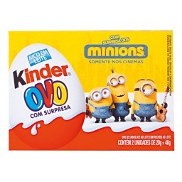 Chocolate KINDER Ovo Monsters 40g com 2 Unidades