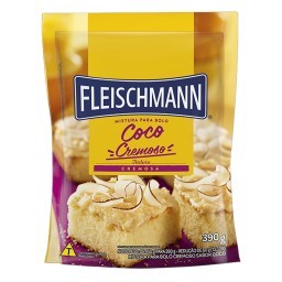 Mistura para Bolo Cremoso Coco Fleischmann Sachê 390g