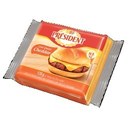 Queijo Processado UHT Cheddar Président 120g