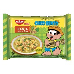 Macarrão Instantâneo Canja de Galinha Turma do Chico Bento Nissin Miojo Pacote 75g