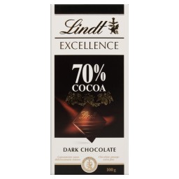 Chocolate Suíço 70% Cocoa Amargo LINDT Excellence Barra 100g