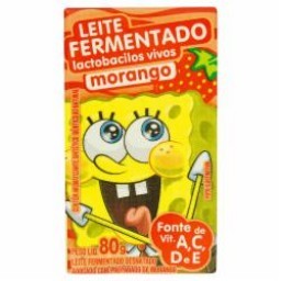 LEITE FERM ELEGE BOB ESPONJA 80G MORANGO
