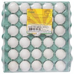 Ovos brancos bandeja com 30 unidades