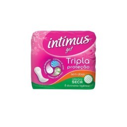 Absorvente Intimus Tripla Proteção Seca sem abas com 8 unid.